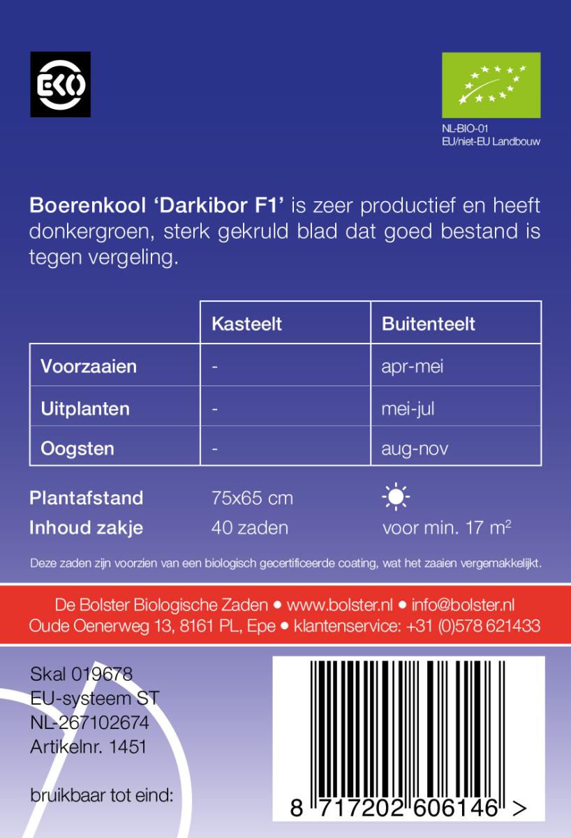 Boerenkool Darkibor F1 – Brassica oleracea
