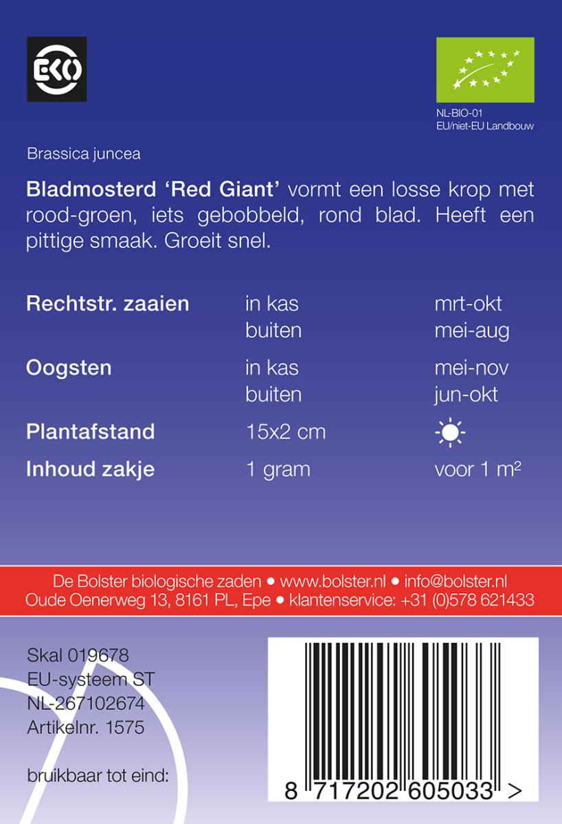 1575 Bladmosterd Red Giant
